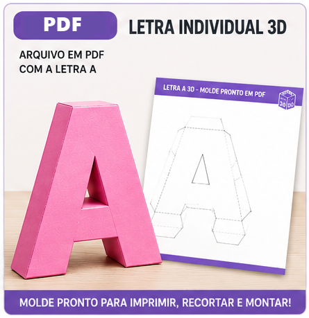 Pacote Completo Alfabeto e Acentos 3D